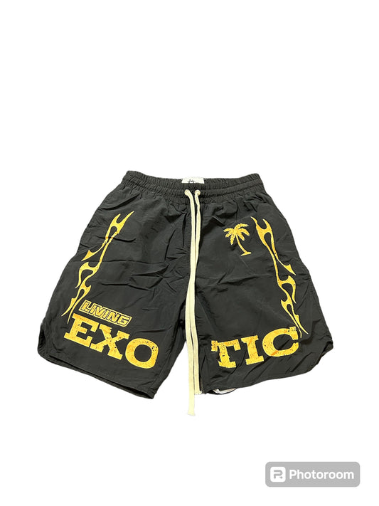 Black/Yellow Men's Shorts